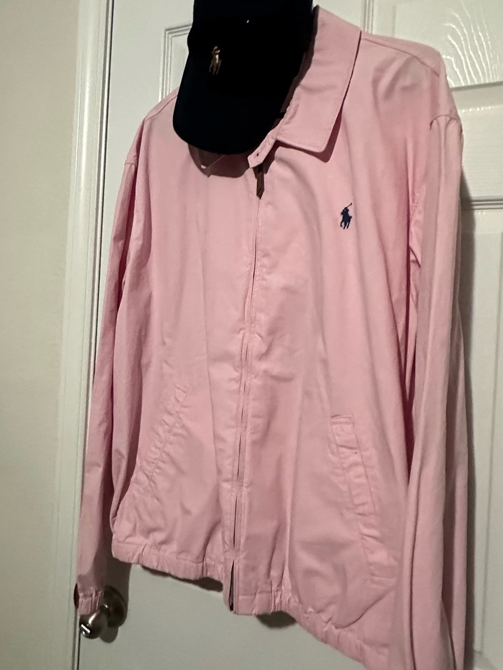 Polo by Ralph Lauren Light Pink Bomber Jacket with Navy Pony